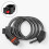 (orange,black) Anti-Theft Bicycle Cable Lock with Password Combination 1