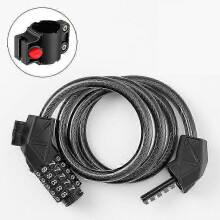 (black) Anti-Theft Bicycle Cable Lock with Password Combination
