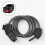 (black) Anti-Theft Bicycle Cable Lock with Password Combination 1