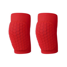 (Red, L) Men's Breathable Knee Brace Shock Absorption Collision Avoidance Basketball Running Blue