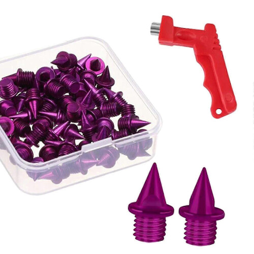 (Purple) 60 stk. friidrettspigger for voksne, røde