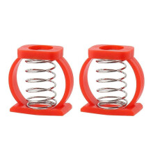 (Red) C Buckle Springs Hinge Clip Limit Clamp for Folding Bike Black