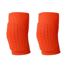 (orange color, S) Men's Breathable Knee Brace Shock Absorption Collision Avoidance Basketball Running Blue