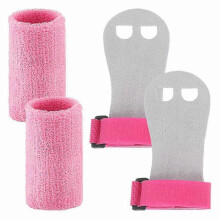 (Pink, S) Ensemble de bracelets et de poignées de gymnastique pour enfants - Gants de soutien d'entraînement roses
