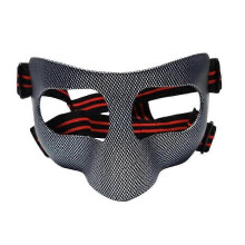 (Red Black Band) broken nose face mask for football soccer and boxing