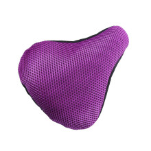 (Purple) Mykt 3D Honeycomb Mesh Sykkelsetetrekk Pustende Ergonomisk Salpute Sykling