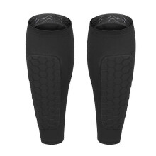 (Black, XS) Kids Youth Soccer Shin Guards Calf Compression Sleeve Honeycomb Pads
