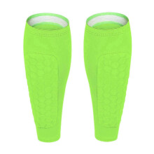 (Green, XS) Kids Youth Soccer Shin Guards Calf Compression Sleeve Honeycomb Pads