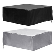 (Silver) 280X280x80cm 210D Polyester Anti-dust Waterproof Cover Sofa BBQ Stove Black/Silver