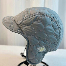 (Gray) Women's Thermal Fleece Pilot Ski Helmet Hat Goggle Ready [jkw]