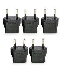 Aceovo European Adapter Black 5-Pack