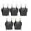 Aceovo European Adapter Black 5-Pack 1