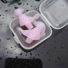 Aceovo silicone waterproof swim ear plugs pink 1 pair
