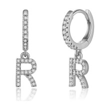Initial Earrings for Women 925 Sterling Silver Gold Plated