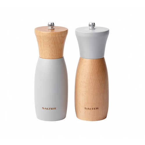 Salter Salter Salt & Pepper Mill Set Adjustable Grind Fine to Course Universal Grinder