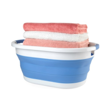 Beldray 28L Collapsible Laundry Basket – Portable, Compact, Blue, 62x45x27.5cm