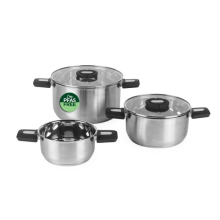 Salter Stackable 3-Piece Stockpot Set (Damaged Packaging)