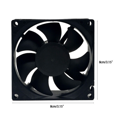 80mm x 25mm 8025 5V USB ordinateur pour boîtier PC CPU 2