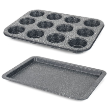 Salter Baking Tray Muffin Tin Set 12-Cup Cupcake Pan Non-Stick Oven Sheet Steel