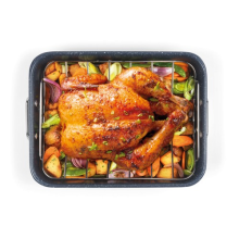 Russell Hobbs 34cm Roaster & Rack– Stainless Steel, Carbon Steel Body, PFOA-Free