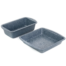 Russell Hobbs Loaf Tin & Square Pan Set Nightfall Stone Non-Stick Easy Clean