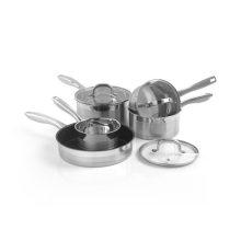 Salter Pan Set Fry Pan Saucepans 5 PC Set Timeless Collection Stainless Steel