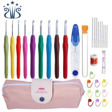 Crochet Kit with Hooks Markers and Counter 45-Piece
