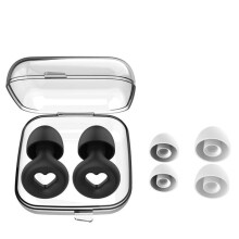 Noise Cancelling Earplugs Heart Handle 1 Pair Black