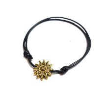 Gold Plated Anklet with Sun Design