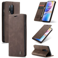 CASEME Wallet Case for OnePlus 8 Pro - Dark Brown