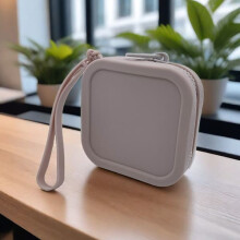 Waterproof silicone wallet coin purse with zipper light grey