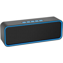 Portable Bluetooth 5.0 Speaker with 3D Stereo Bass Blue