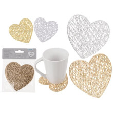 Heart Coasters Gold 4-Pack