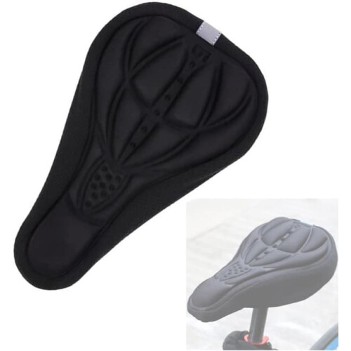 Children's Bicycle Saddle Padded Gel Cushion Black