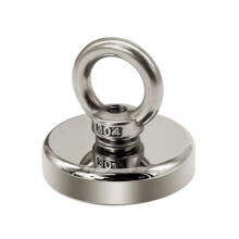 Neodymium fishing magnet silver 20 mm diameter