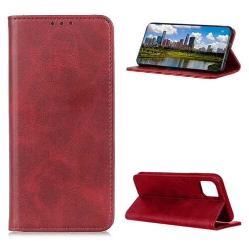 Genuine Leather iPhone 12 Mini Case - Red
