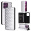 Motorola Edge 60 Pro 5G leather case silver cubic grid 1