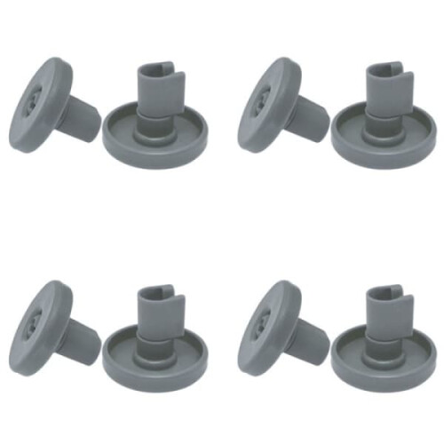 Dishwasher Basket Wheels Dark Grey 40 mm 8-Pack