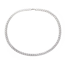 Stainless Steel Cuban Necklace for Men 8 mm Wide 55 cm