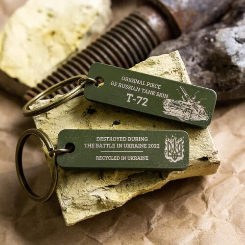 Brutal Keychain, 2 τεμάχια, Στρατιωτικό Μπρελόκ για Άνδρες, Μοναδικό Ουκρανικό Μπρελόκ