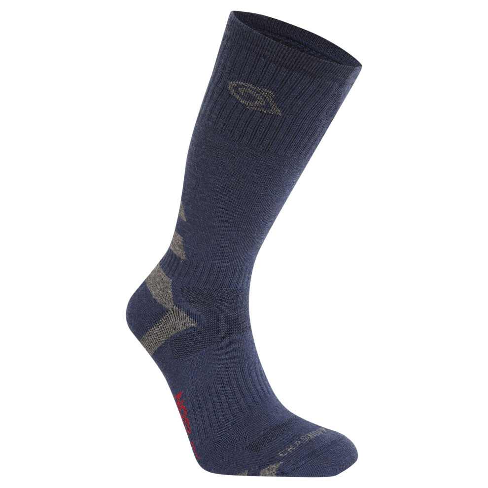 Craghoppers (9 Uk-12 Uk, Blue Navy/Coast Grey) Unisex Adult Wool Blend Insect Repellent Advent Socks
