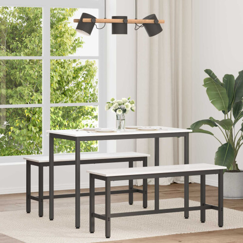 VidaXL vidaXL Dining Table White 110 x 55 x 75 cm Solid Pine Wood