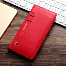 CMAI2 Litchi Wallet Case for iPhone 7 Plus - Red