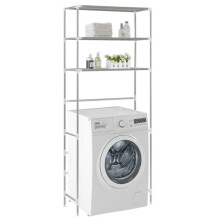 vidaXL washing machine shelf silver 69x28x169 cm