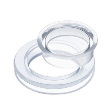 Siliconen paraplugatplug en -dopset 2 inch transparant