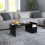 Coffee Table Black Engineered Wood 90x45x35 cm 1