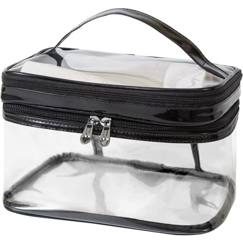 Pochette trasparente impermeabile per il trucco da donna (1 pezzo)