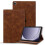 Samsung Galaxy Tab A9+ case embossed leather brown 1