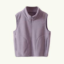 Fleece Vest for Kids 1-15 Years Sleeveless Solid Outerwear