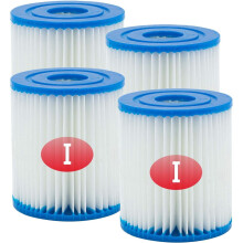 Cartucho de filtro para piscina tipo I, 3,11 x 3,48 polegadas, pacote com 4 unidades.